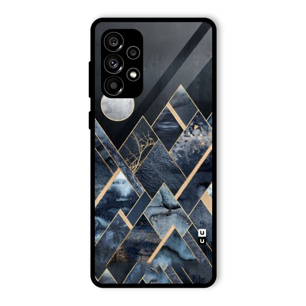 Abstract Scenic Design Glass Back Case for Galaxy A73 5G