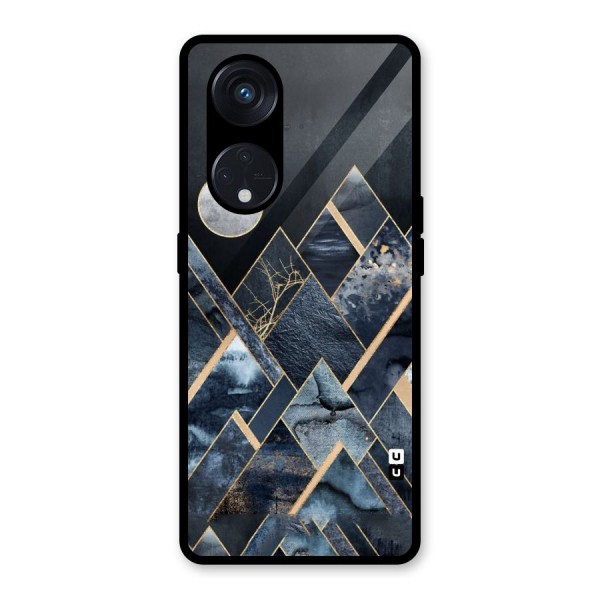 Abstract Scenic Design Glass Back Case for Reno8 T 5G