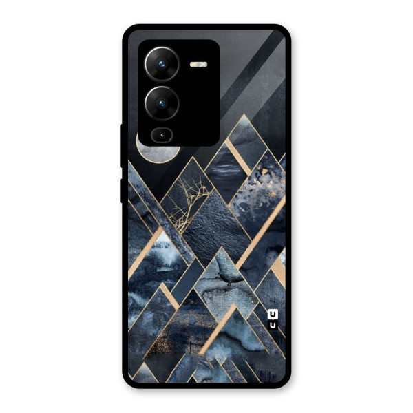 Abstract Scenic Design Glass Back Case for Vivo V25 Pro