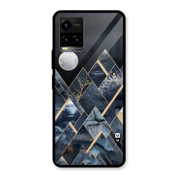 Abstract Scenic Design Glass Back Case for Vivo Y21 2021