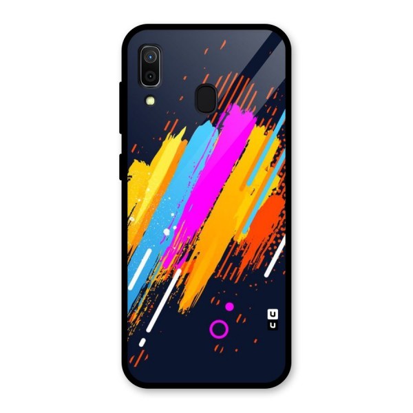 Abstract Shades Glass Back Case for Galaxy A30