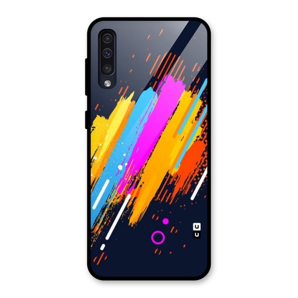 Abstract Shades Glass Back Case for Galaxy A50