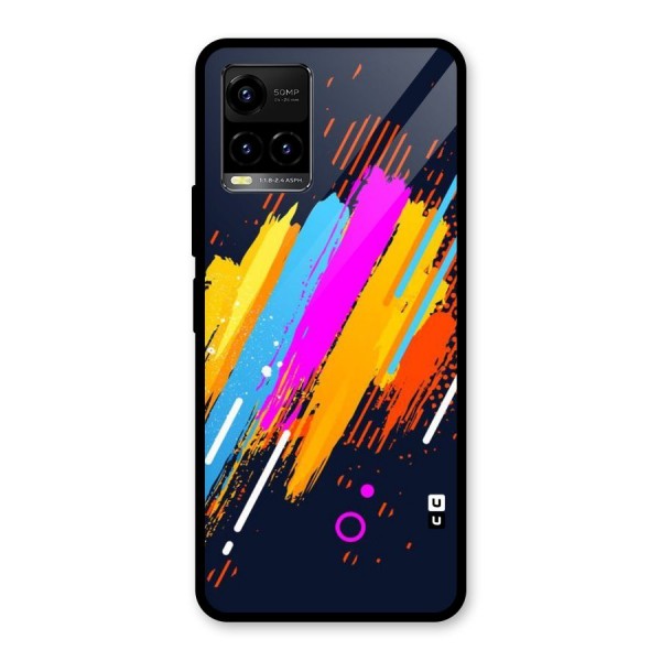 Abstract Shades Glass Back Case for Vivo Y21 2021