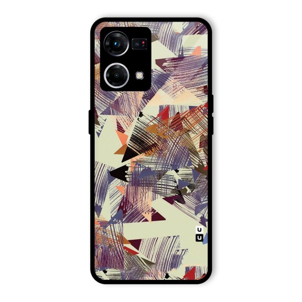 Abstract Sketch Glass Back Case for Oppo F21s Pro 4G