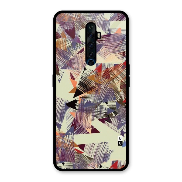 Abstract Sketch Glass Back Case for Oppo Reno2 Z