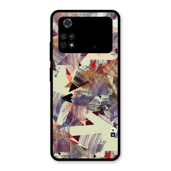 Abstract Sketch Glass Back Case for Poco M4 Pro 4G