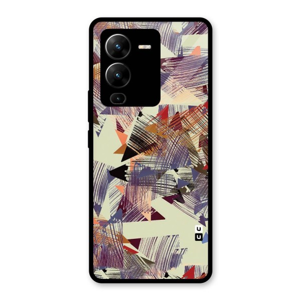 Abstract Sketch Glass Back Case for Vivo V25 Pro