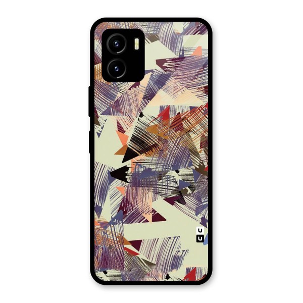 Abstract Sketch Glass Back Case for Vivo Y15s