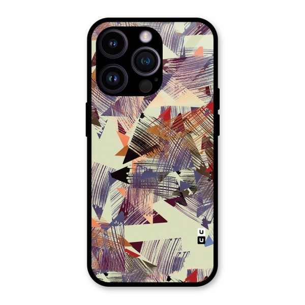 Abstract Sketch Glass Back Case for iPhone 14 Pro