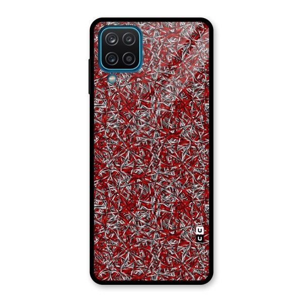 Abstract Threads Glass Back Case for Galaxy A12