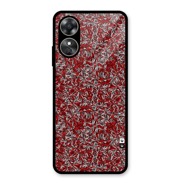 Abstract Threads Glass Back Case for Oppo A17