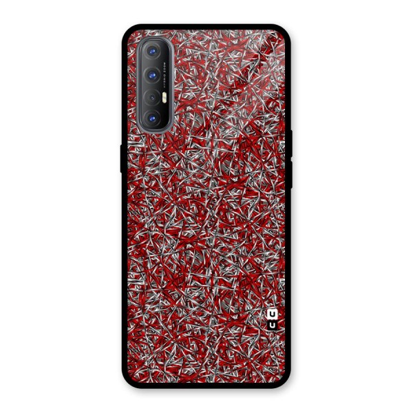 Abstract Threads Glass Back Case for Oppo Reno3 Pro