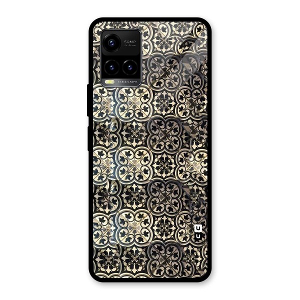 Abstract Tile Glass Back Case for Vivo Y21 2021