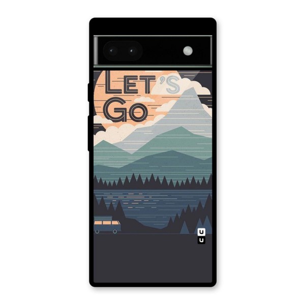 Abstract Travel Glass Back Case for Google Pixel 6a