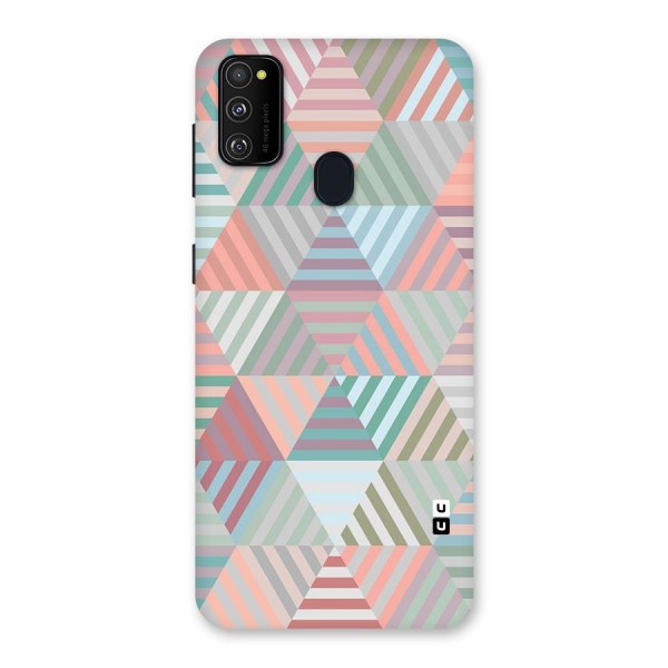 Abstract Triangle Lines Back Case for Galaxy M21