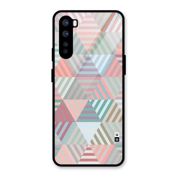 Abstract Triangle Lines Glass Back Case for OnePlus Nord