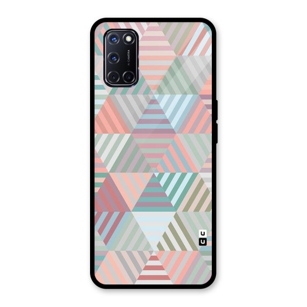 Abstract Triangle Lines Glass Back Case for Oppo A52