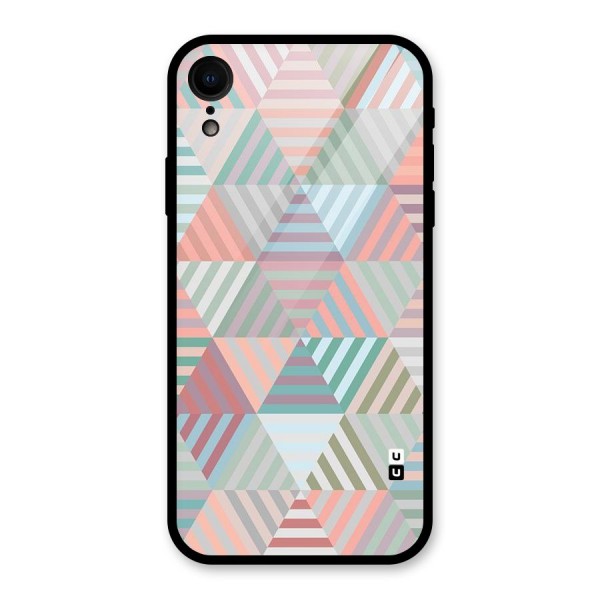 Abstract Triangle Lines Glass Back Case for XR