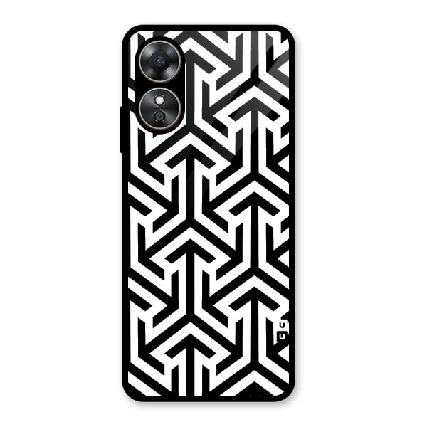 Abstract Triple Arrows Glass Back Case for Oppo A17