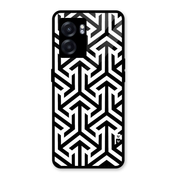 Abstract Triple Arrows Glass Back Case for Oppo K10 (5G)