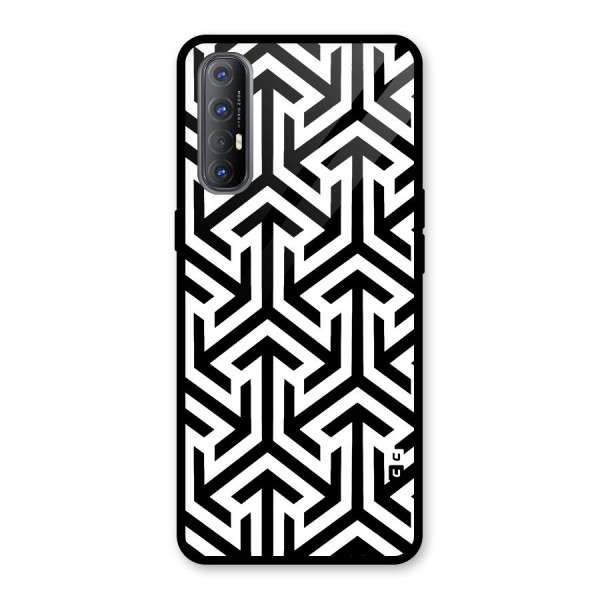 Abstract Triple Arrows Glass Back Case for Oppo Reno3 Pro