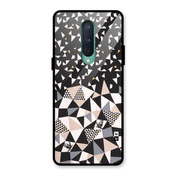 Abstract Varied Triangles Glass Back Case for OnePlus 8