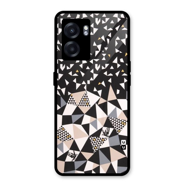 Abstract Varied Triangles Glass Back Case for Oppo K10 (5G)