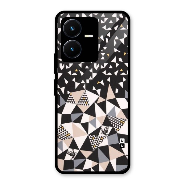 Abstract Varied Triangles Glass Back Case for Vivo Y22