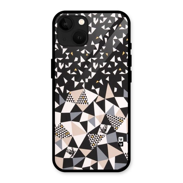 Abstract Varied Triangles Glass Back Case for iPhone 13