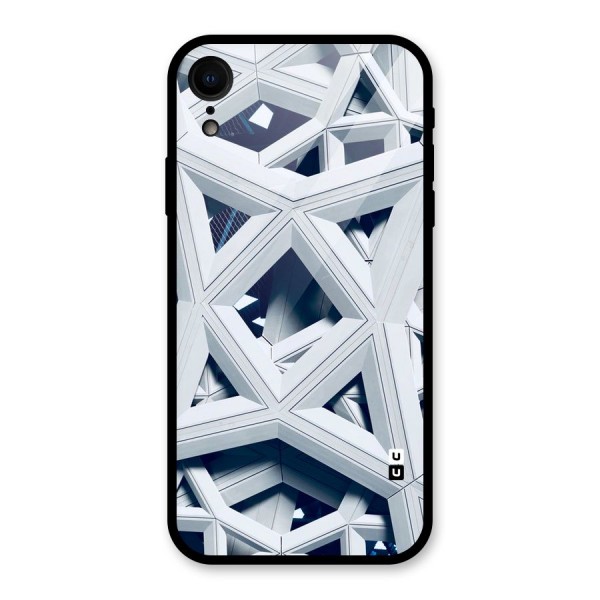 Abstract White Lines Glass Back Case for XR