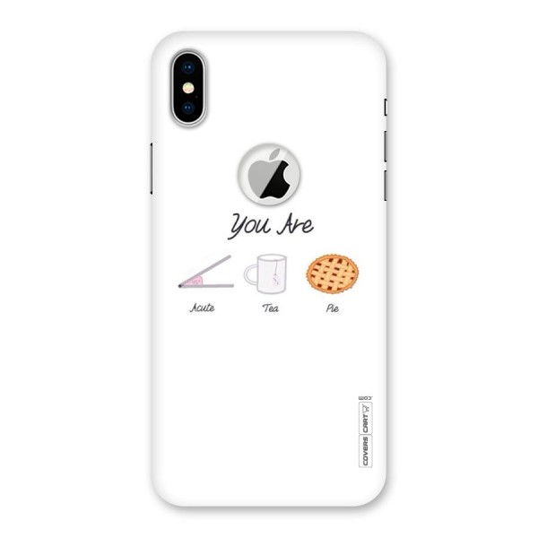 Acute Tea Pie Back Case for iPhone X Logo Cut