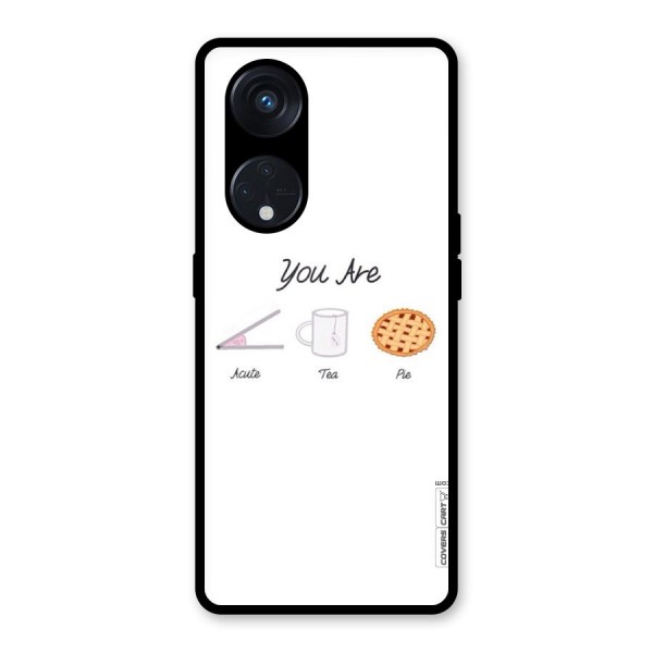 Acute Tea Pie Glass Back Case for Reno8 T 5G