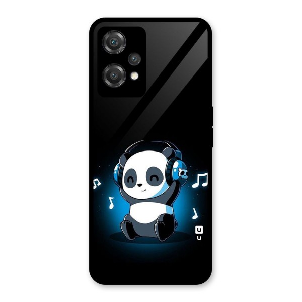 Adorable Panda Enjoying Music Glass Back Case for OnePlus Nord CE 2 Lite 5G