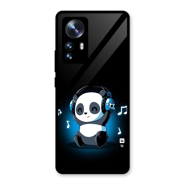 Adorable Panda Enjoying Music Glass Back Case for Xiaomi 12 Pro