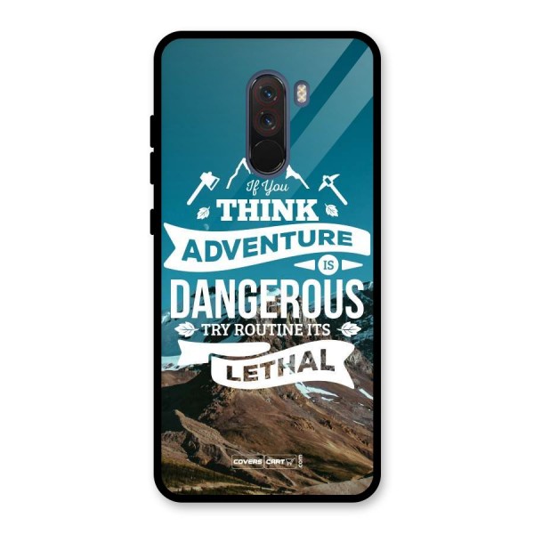 Adventure Dangerous Lethal Glass Back Case for Poco F1