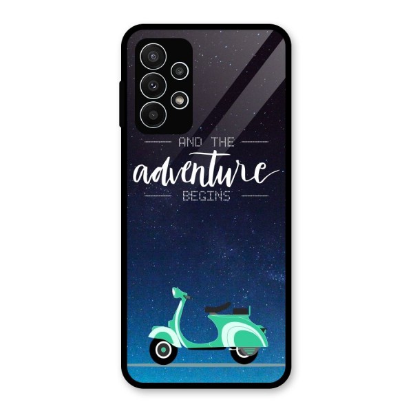 Adventure Scooter Glass Back Case for Galaxy A23