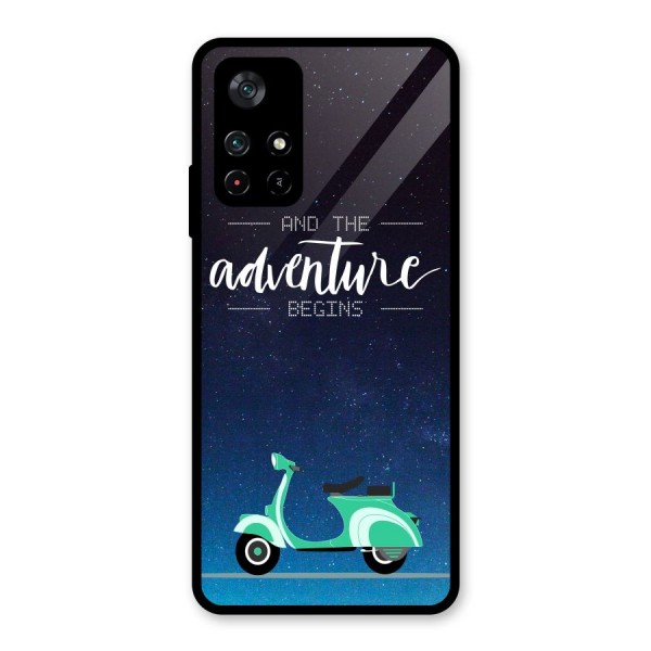 Adventure Scooter Glass Back Case for Poco M4 Pro 5G