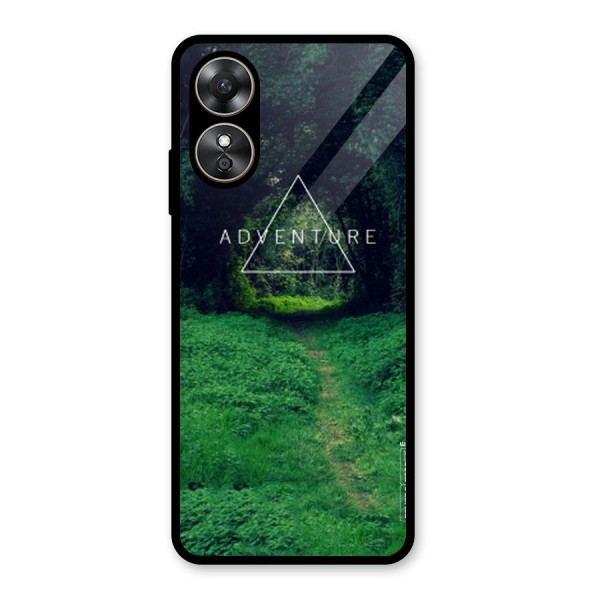 Adventure Take Glass Back Case for Oppo A17