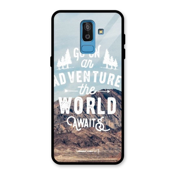 Adventure World Glass Back Case for Galaxy J8