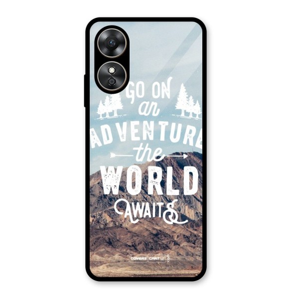 Adventure World Glass Back Case for Oppo A17