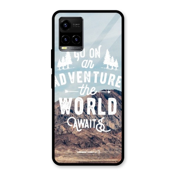 Adventure World Glass Back Case for Vivo Y21A