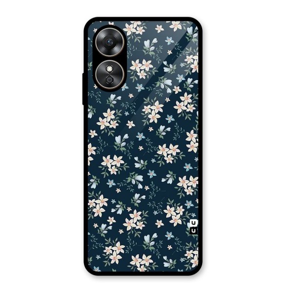 Aesthetic Bloom Glass Back Case for Oppo A17