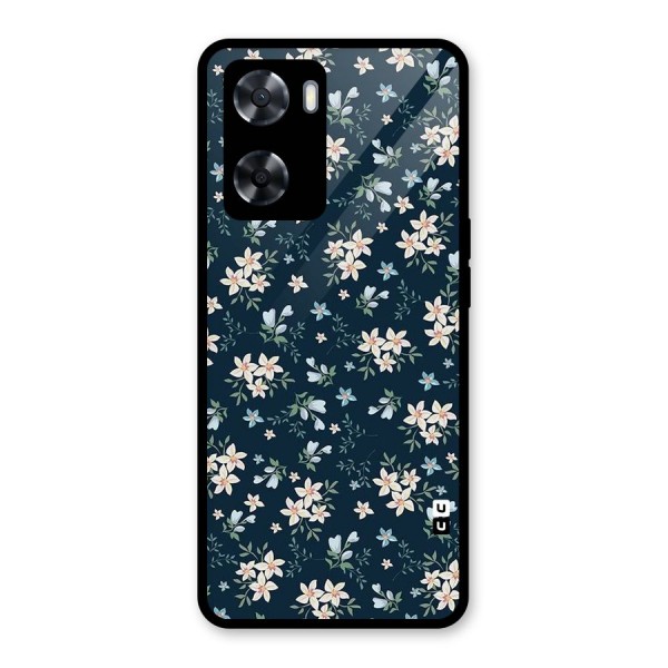 Aesthetic Bloom Glass Back Case for Oppo A57 2022