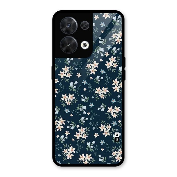 Aesthetic Bloom Glass Back Case for Oppo Reno8 5G