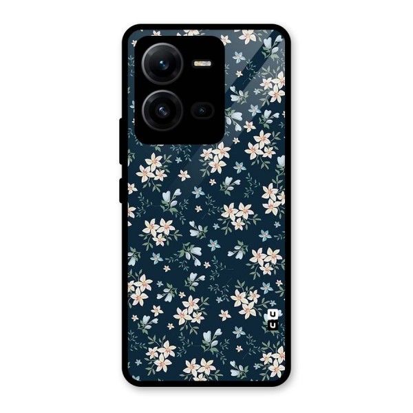 Aesthetic Bloom Glass Back Case for Vivo V25