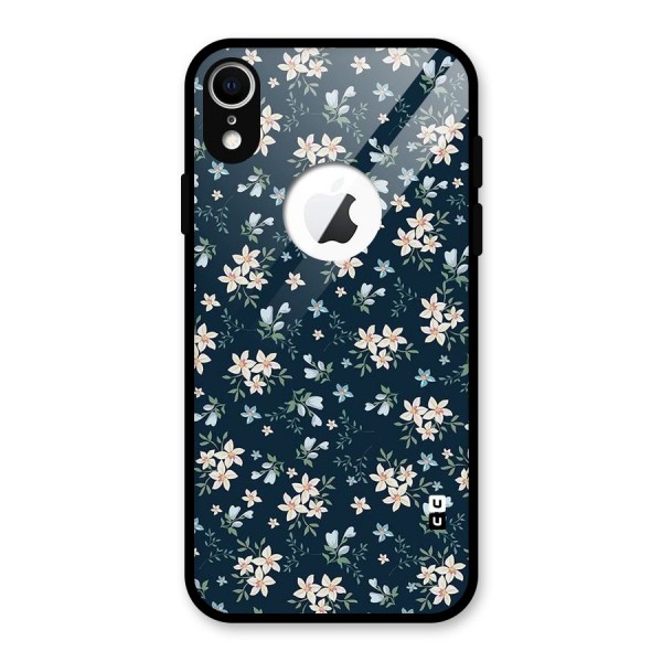 Aesthetic Bloom Glass Back Case for iPhone XR Logo Cut