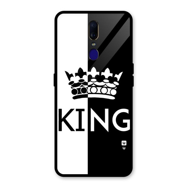 Aesthetic Crown King Glass Back Case for Oppo F11