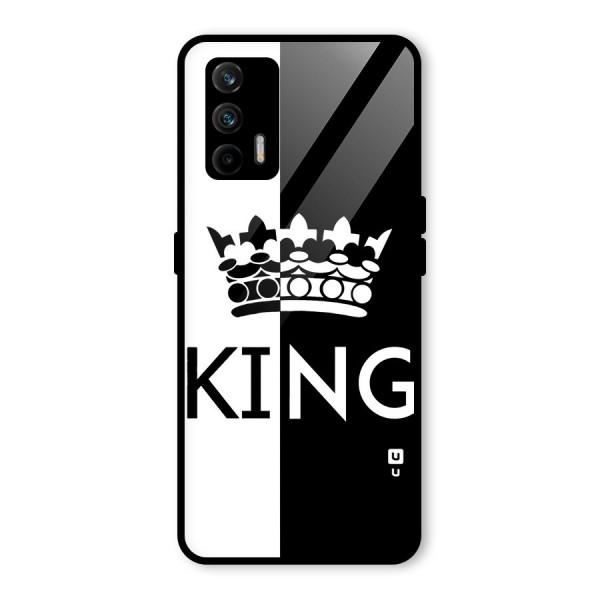 Aesthetic Crown King Glass Back Case for Realme X7 Max