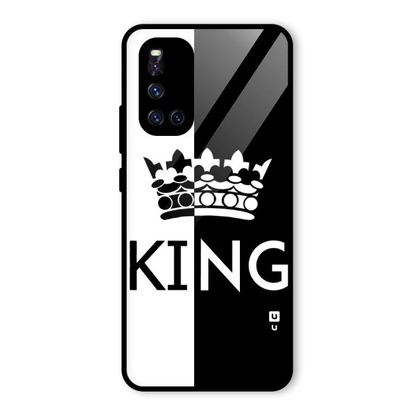 Aesthetic Crown King Glass Back Case for Vivo V19