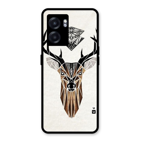 Aesthetic Deer Design Glass Back Case for Oppo K10 (5G)